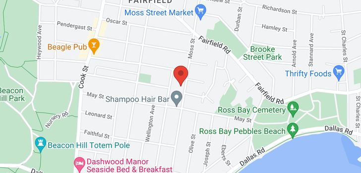 map of 238 Moss St